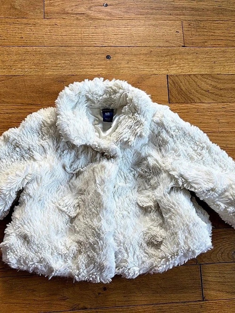 Old Navy Girls Faux Fur Jacket Size 6-12 Like New